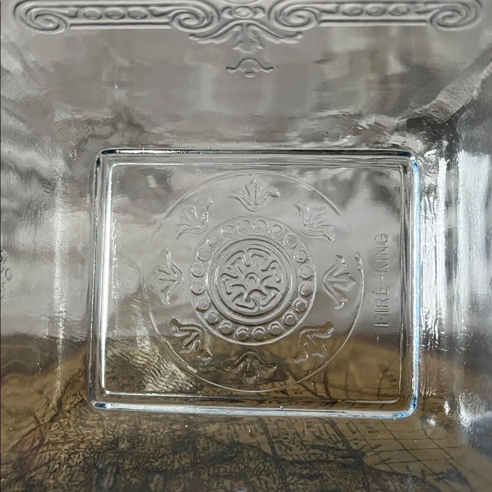 Vintage Fire-King Sapphire Blue Philbe Pattern Glass Refrigerator Dish 1941-1956